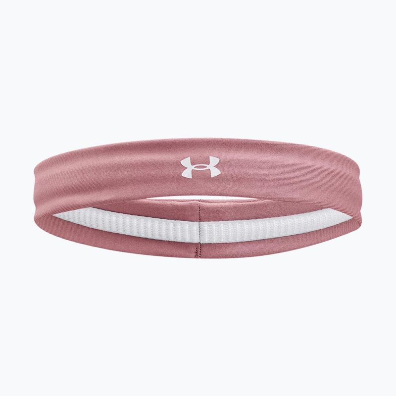 Пов'язка на голову жіноча Under Armour Play Up pink elixir/white 3