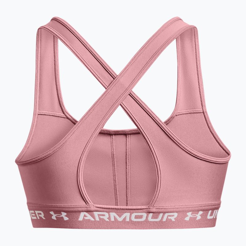 Бюстгальтер спортивний Under Armour Crossback Mid рожевий 1361034-697 2