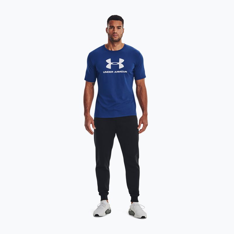 Футболка тренувальна чоловіча Under Armour Sportstyle Logo SS блакитна 1329590-471 2