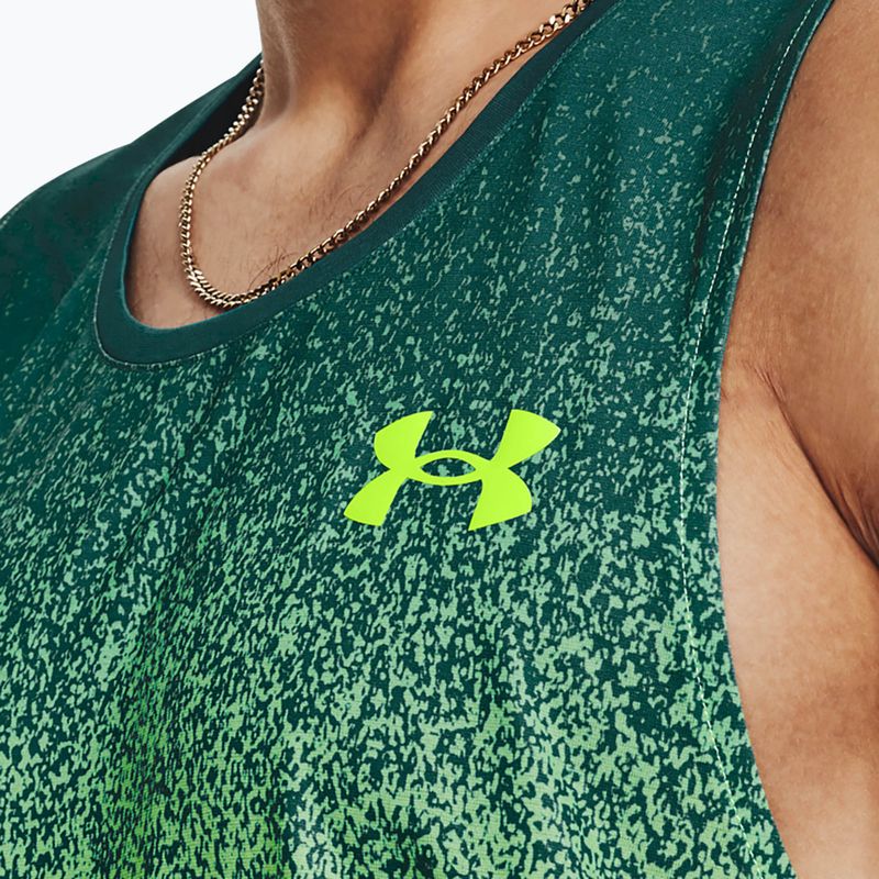 Майка для бігу чоловіча Under Armour Rush Cicada Singlet зелена 1377314 3