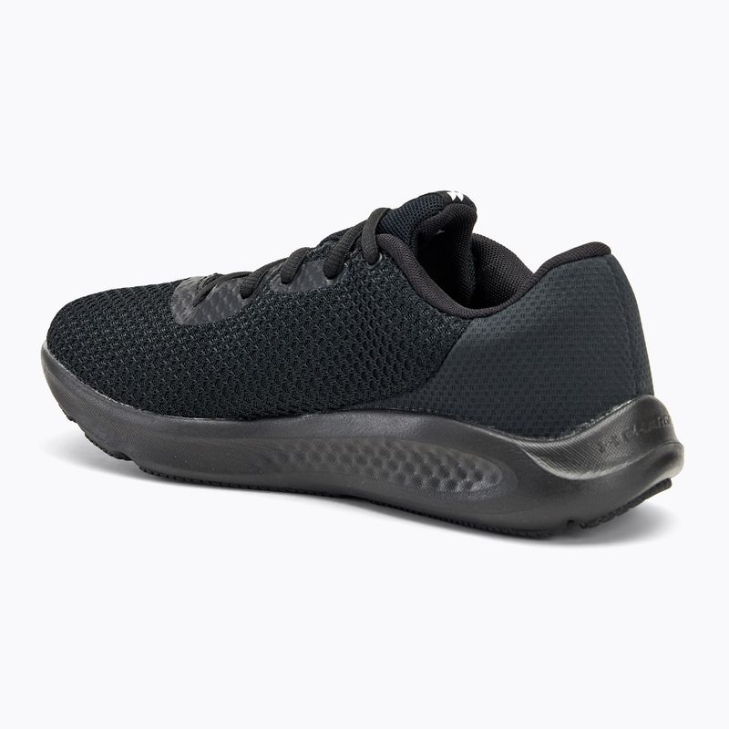 Кросівки для бігу жіночі Under Armour Charged Pursuit 3 black/black/metallic silver 3