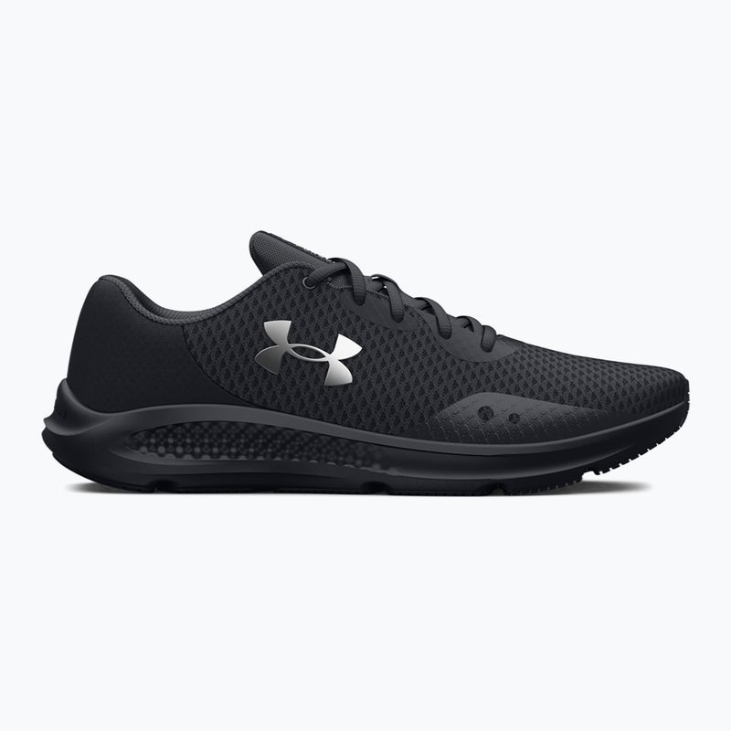 Кросівки для бігу жіночі Under Armour Charged Pursuit 3 black/black/metallic silver 8