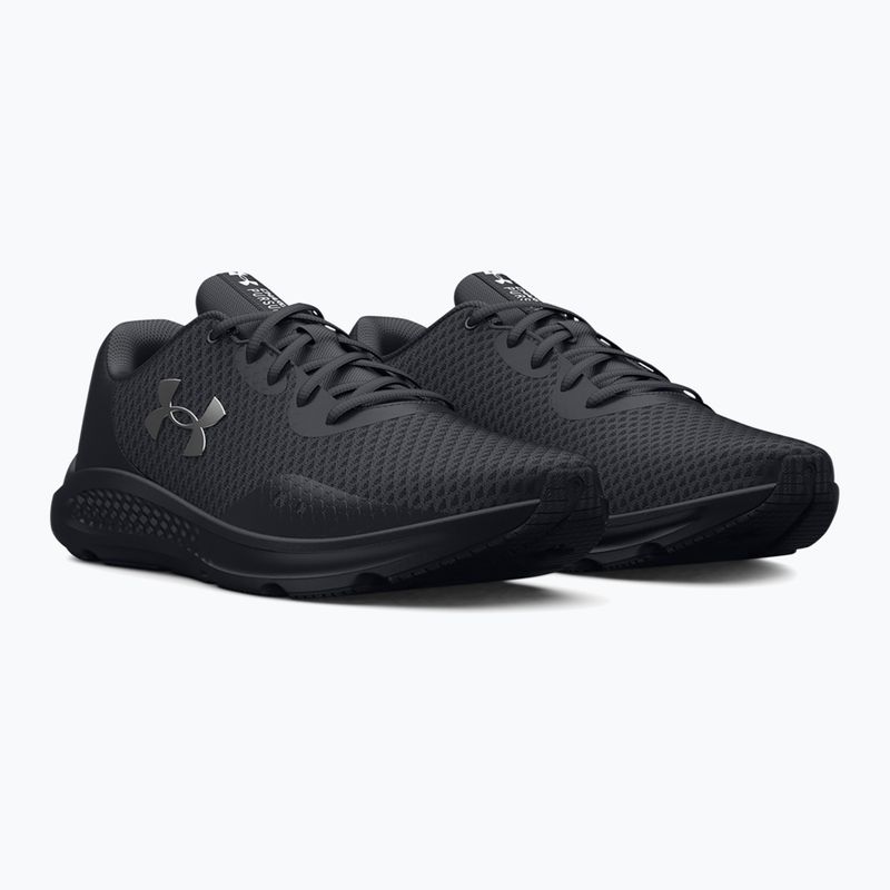 Кросівки для бігу жіночі Under Armour Charged Pursuit 3 black/black/metallic silver 10