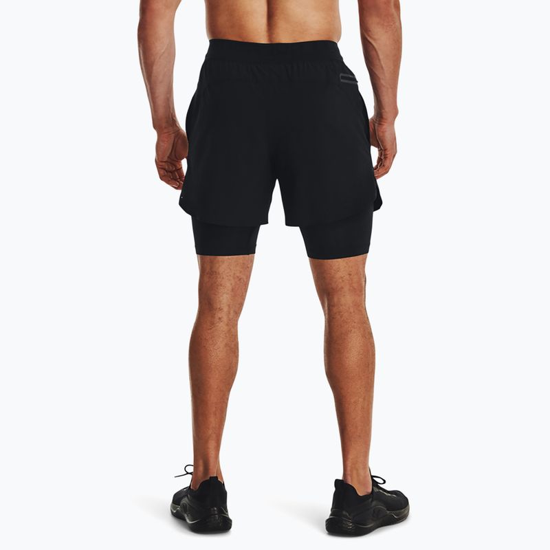 Шорти чоловічі Under Armour Peak Woven 2in1 black/black 3