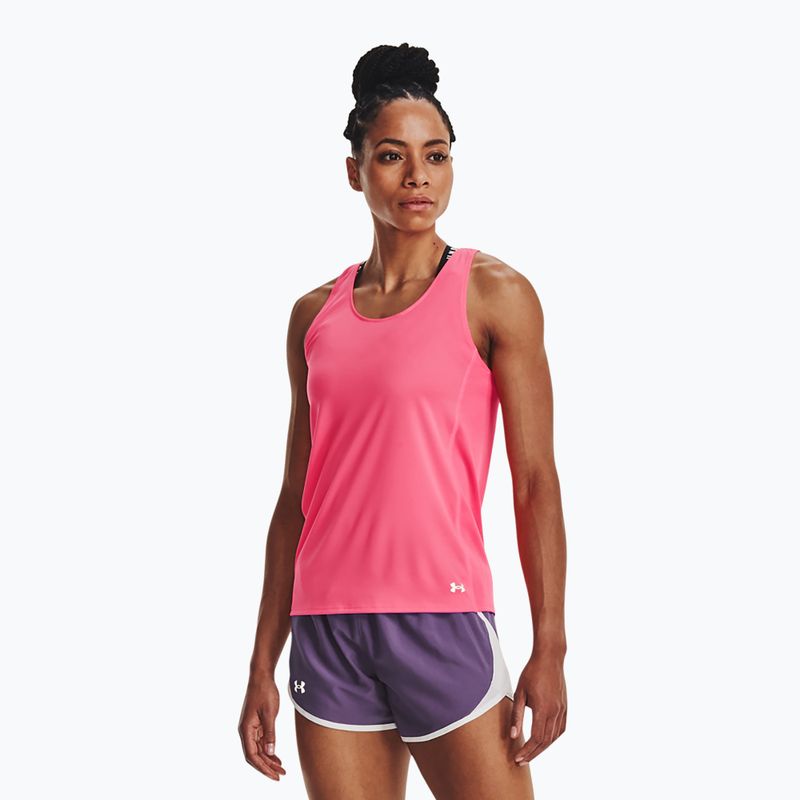 Майка для бігу жіноча Under Armour Fly By Tank рожева 1361394-683