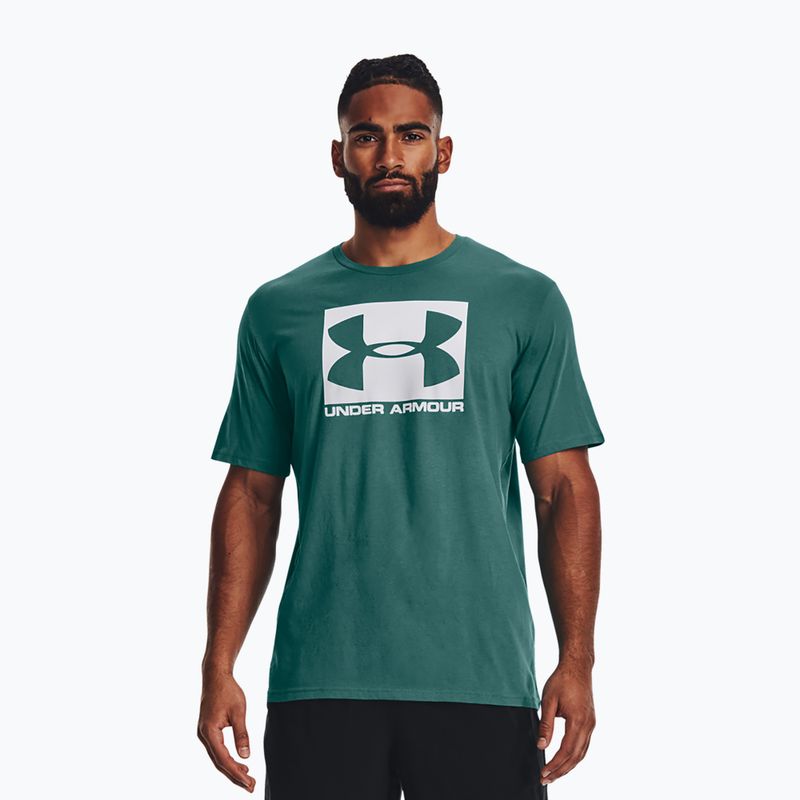 Футболка чоловіча Under Armour Boxed Sportstyle coastal teal/white