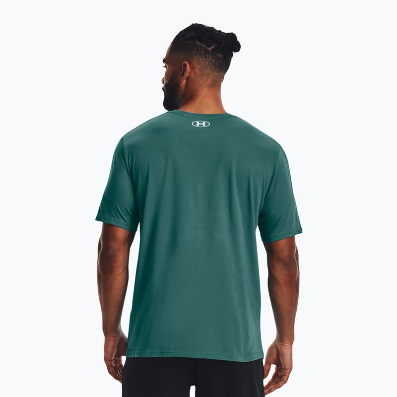 Футболка чоловіча Under Armour Boxed Sportstyle coastal teal/white 2