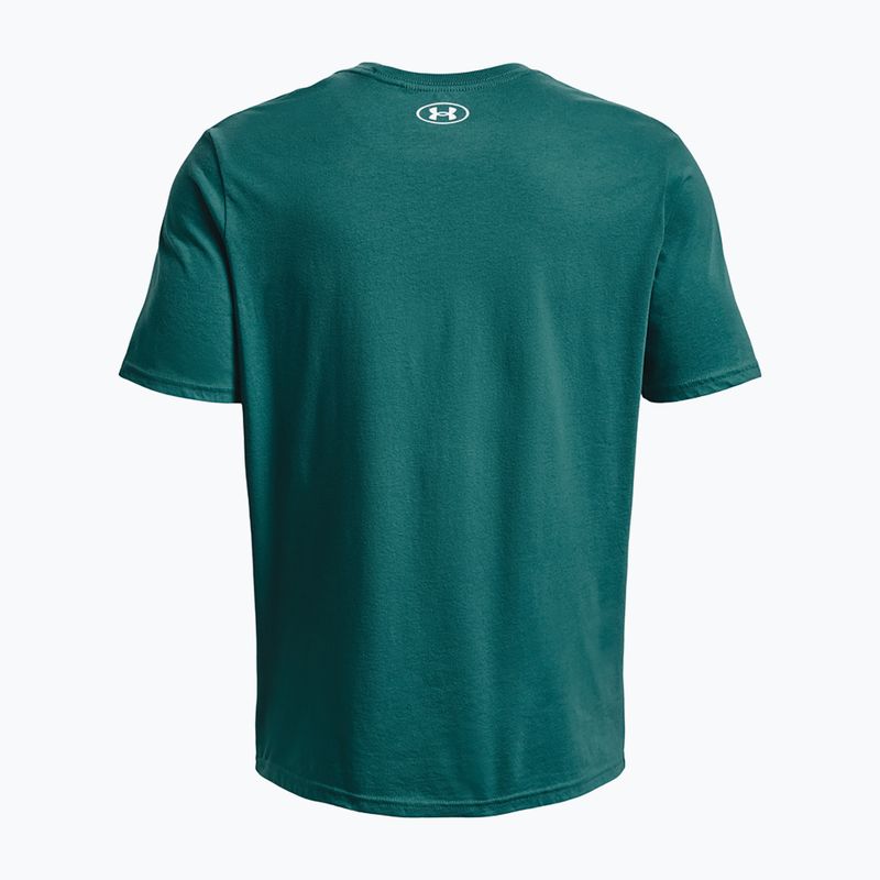 Футболка чоловіча Under Armour Boxed Sportstyle coastal teal/white 5