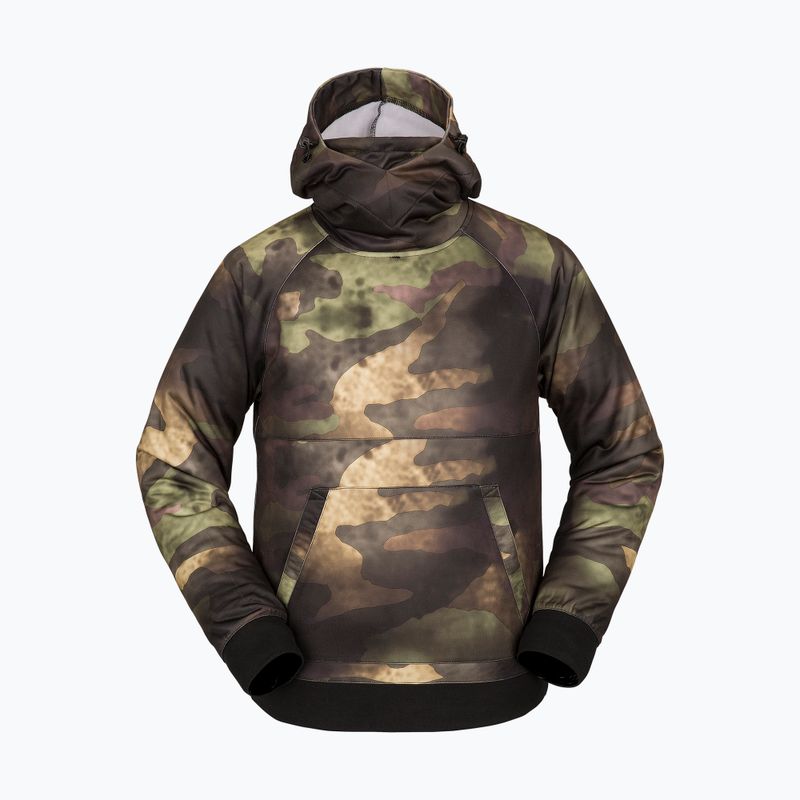 Кофта сноубордична чоловіча Volcom Hydro Riding Hoodie зелено-коричнева G4152303