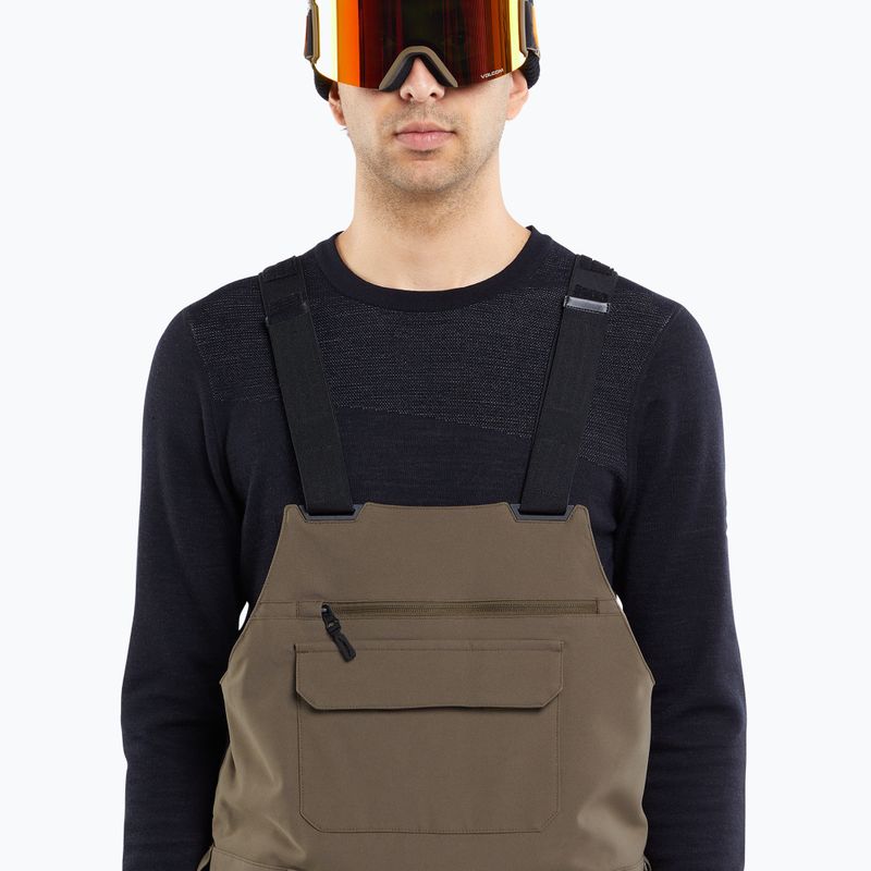 Штани сноубордичні чоловічі Volcom Roan Bib Overall teak 3