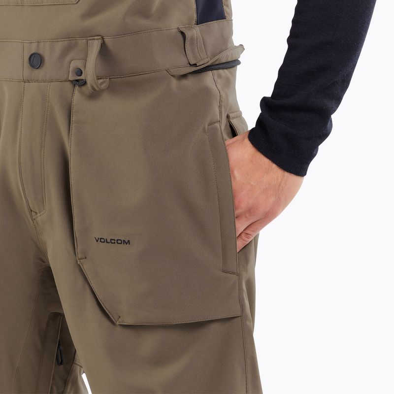 Штани сноубордичні чоловічі Volcom Roan Bib Overall teak 6