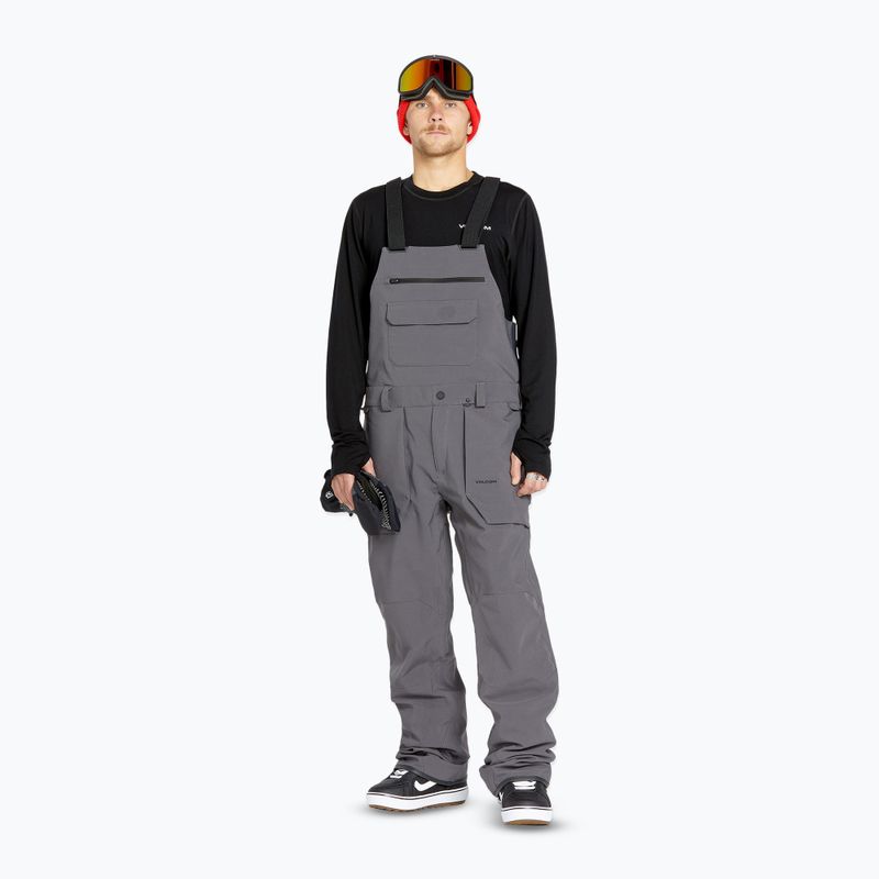 Штани сноубордичні чоловічі Volcom Roan Bib Overall charcoal