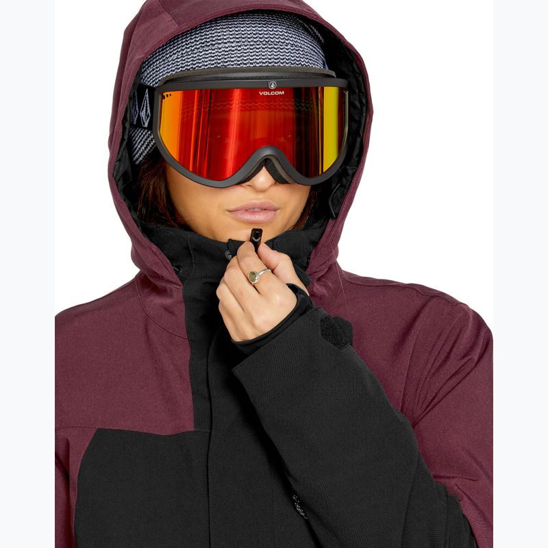 Куртка сноубордична жіноча Volcom Shelter 3D Stretch burgundy 4