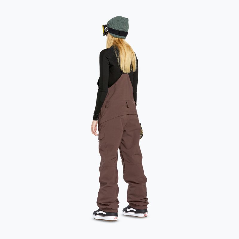 Штани сноубордичні жіночі Volcom Creston 3D Stretch Bib Overall mahogany 2