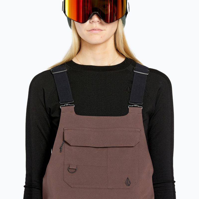 Штани сноубордичні жіночі Volcom Creston 3D Stretch Bib Overall mahogany 5