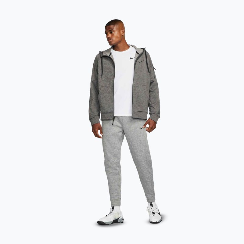 Кофта для тренувань чоловіча Nike Therma Fit Full-Zip charcoal heathr/dark smoke grey/black 2