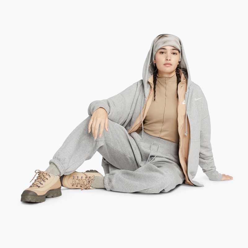 Кофта жіноча Nike Sportswear Phoenix Fleece dark grey heather/sail 2