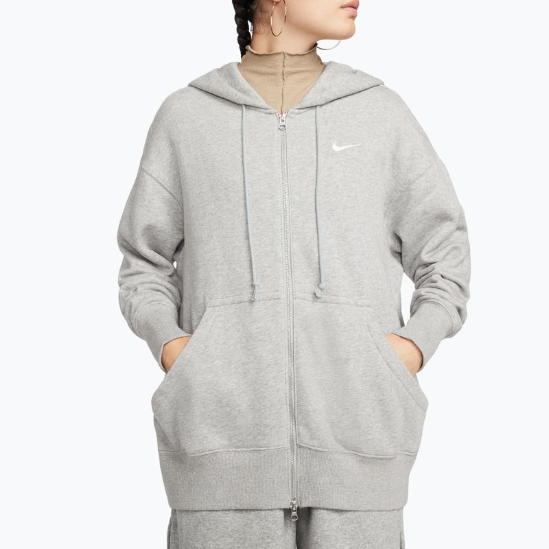 Кофта жіноча Nike Sportswear Phoenix Fleece dark grey heather/sail 4