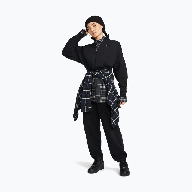 Кофта жіноча Nike Sportswear Phoenix Fleece 1/2 Zip Cropped black/sail 2