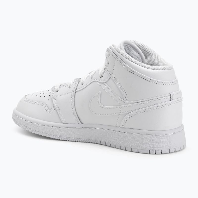 Дитячі кросівки Nike Jordan 1 Mid white/white/white 3