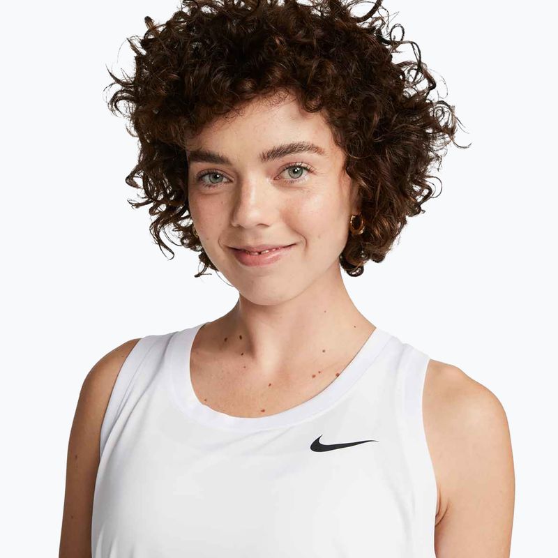 Жіноча тренувальна футболка Nike Dri-Fit Racerback Tank Top white/black 4