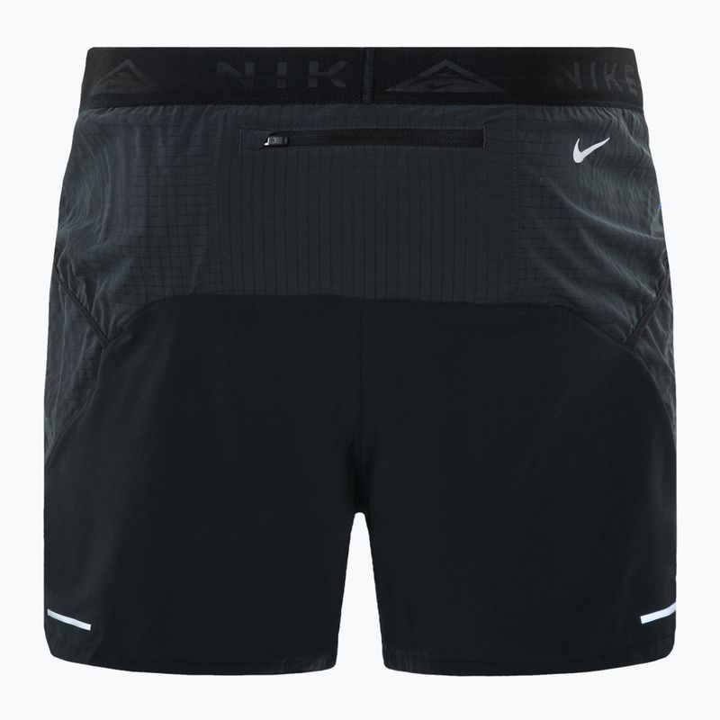 Шорти для бігу чоловічі Nike Trial Second Sunrise Dri-Fit black/dark smoke grey/white 2