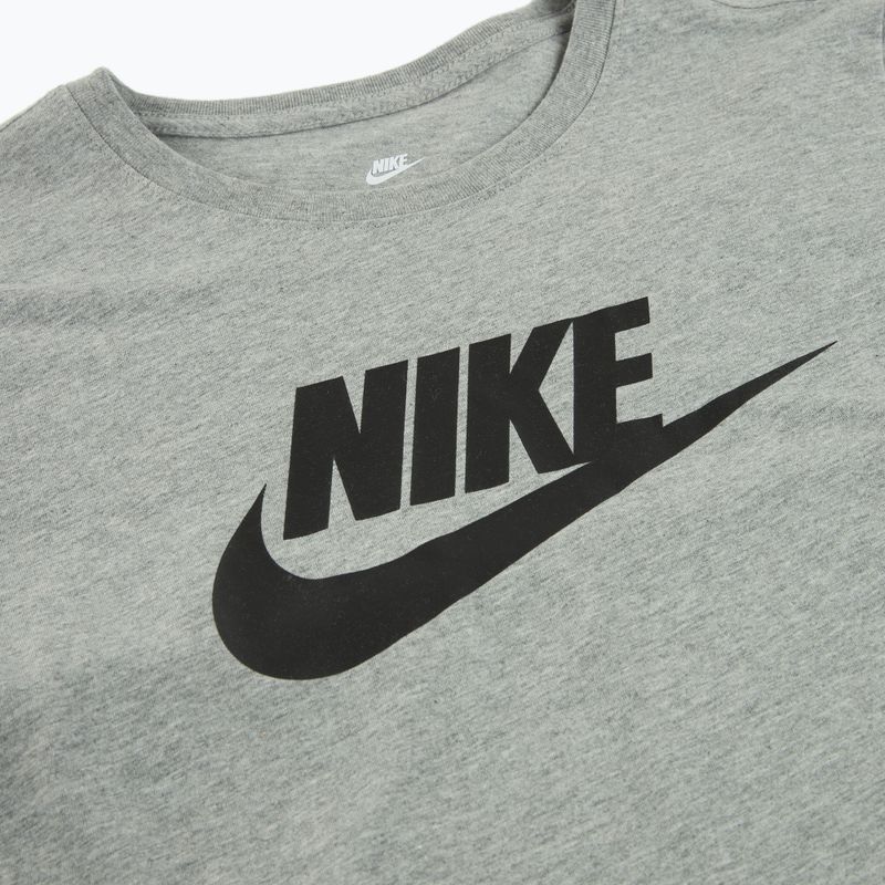 Футболка жіноча Nike Sportswear Club Essentials Logo dark grey heather/black 7