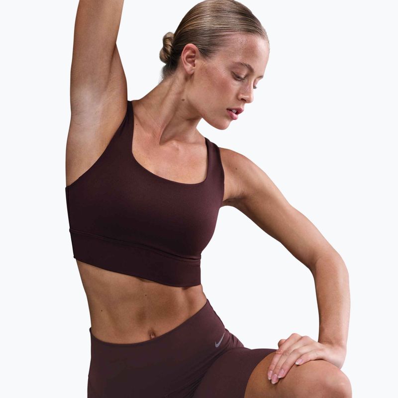 Спортивний бюстгальтер Nike Zenvy Medium-Support burgundy crush/sail 4