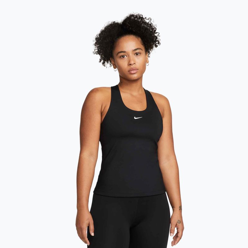 Футболка жіноча Nike Swoosh Medium Support Bra black/black/white