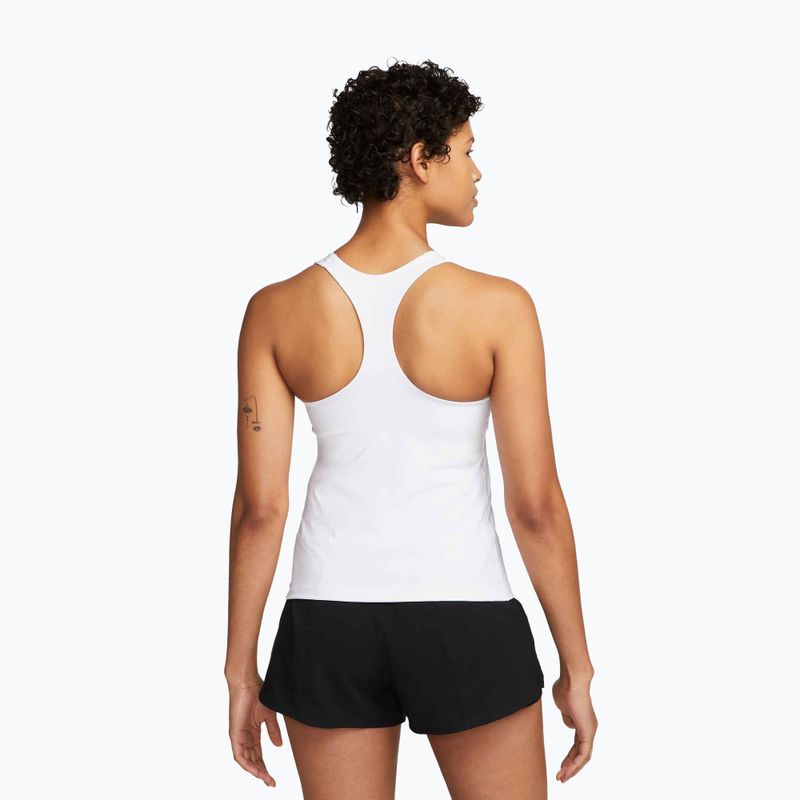 Жіноча футболка Nike Swoosh Medium Support Bra white/stone mauve/black 3