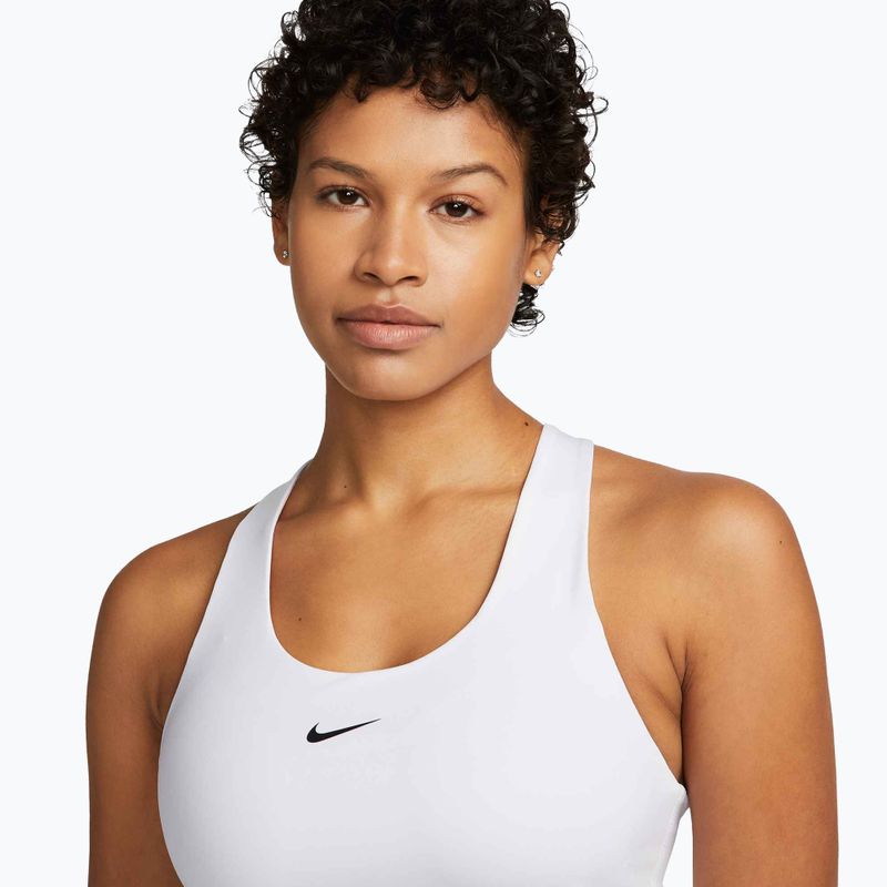 Жіноча футболка Nike Swoosh Medium Support Bra white/stone mauve/black 4