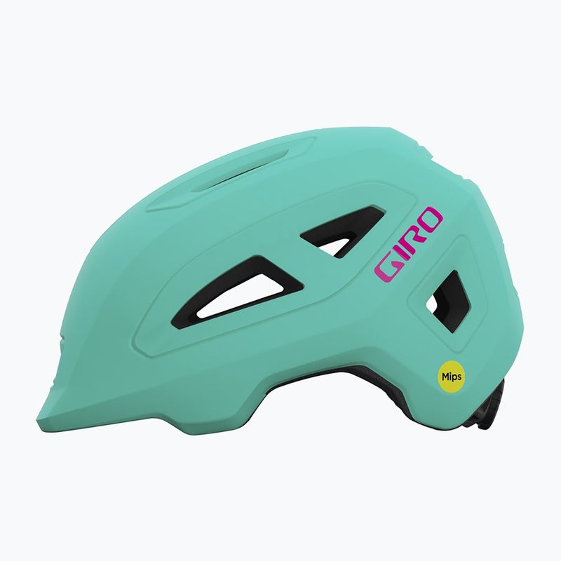 Шолом велосипедний дитячий Giro Scamp II Integrated MIPS matte screaming teal/bright pink 2