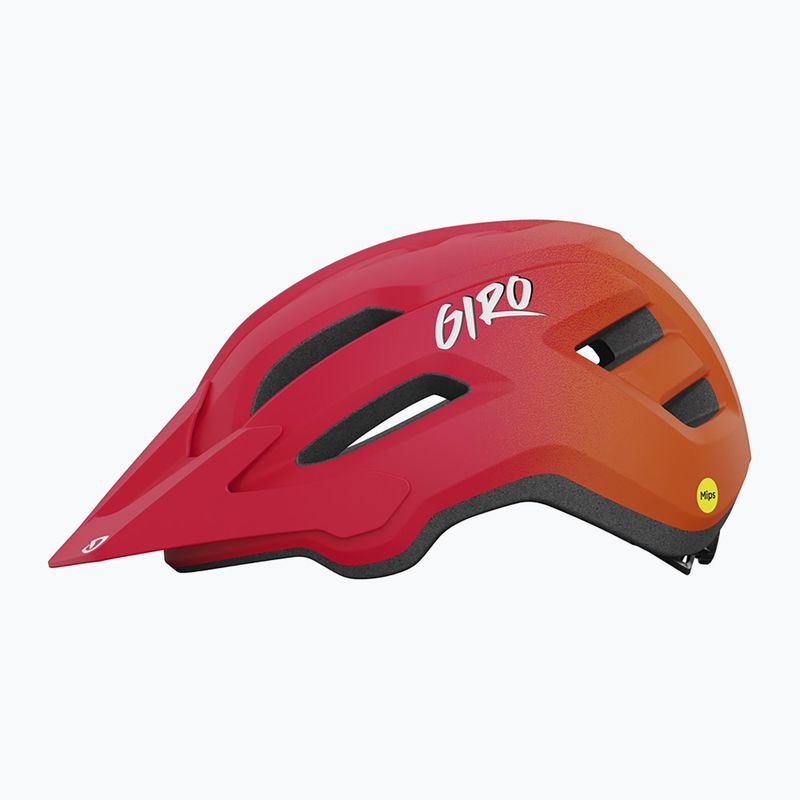Шолом велосипедний дитячий Giro Fixture II Integrated MIPS matte red fade 2