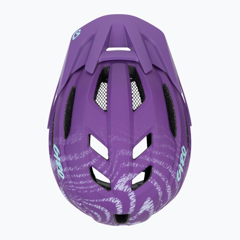 Шолом велосипедний дитячий Giro Fixture II Integrated MIPS matte purple ripple 6