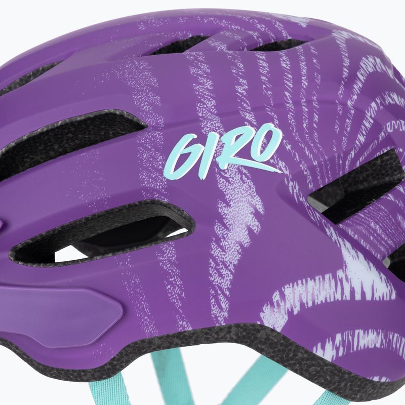 Шолом велосипедний дитячий Giro Fixture II Integrated MIPS matte purple ripple 9