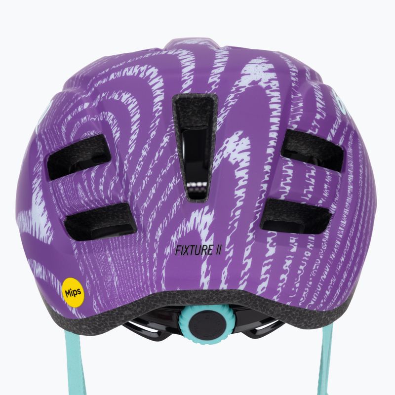 Шолом велосипедний дитячий Giro Fixture II Integrated MIPS matte purple ripple 11
