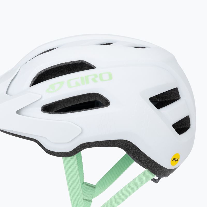 Шолом велосипедний Giro Fixture II Integrated MIPS W matte white/green pearl 8