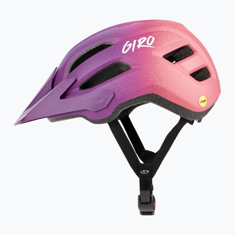 Шолом велосипедний дитячий Giro Fixture II Integrated MIPS matte purple pink 5