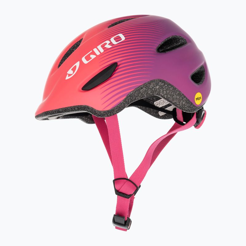 Шолом велосипедний дитячий Giro Scamp Integrated MIPS matte pink purple fade 5