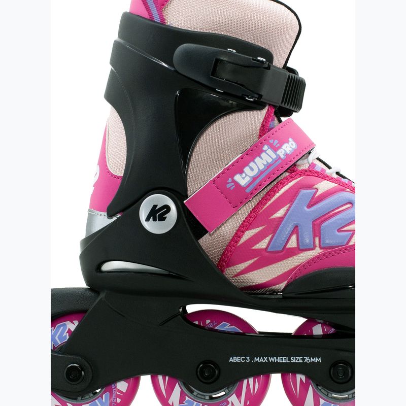 Ролики дитячі K2 Lumi Pro pink 3