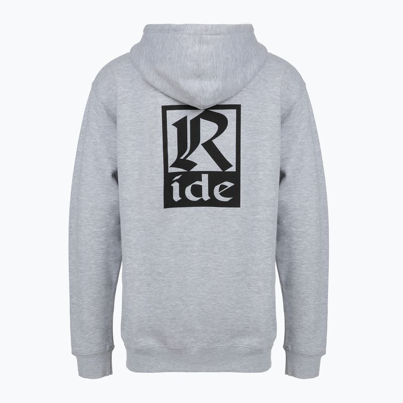 Кофта чоловіча RIDE Old English Hoody heather grey 2