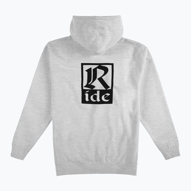 Кофта чоловіча RIDE Old English Hoody heather grey 2
