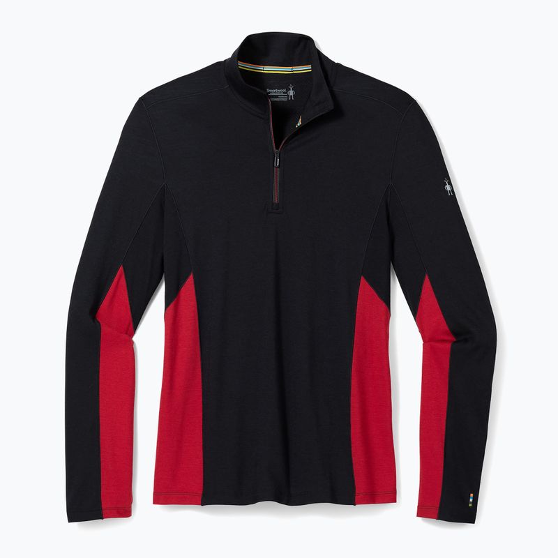 Чоловіча термоактивна кофта Smartwool Merino Sport 1/4 Zip black/rythmic red 4