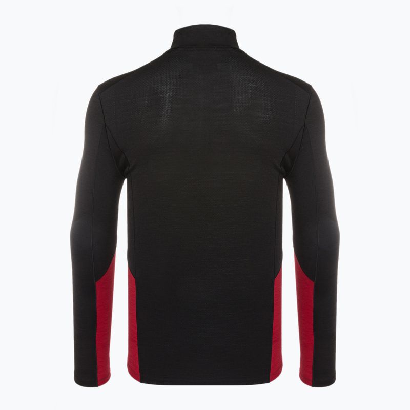 Чоловіча термоактивна кофта Smartwool Merino Sport 1/4 Zip black/rythmic red 2
