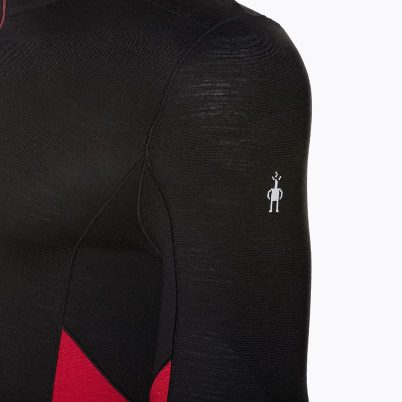 Чоловіча термоактивна кофта Smartwool Merino Sport 1/4 Zip black/rythmic red 3