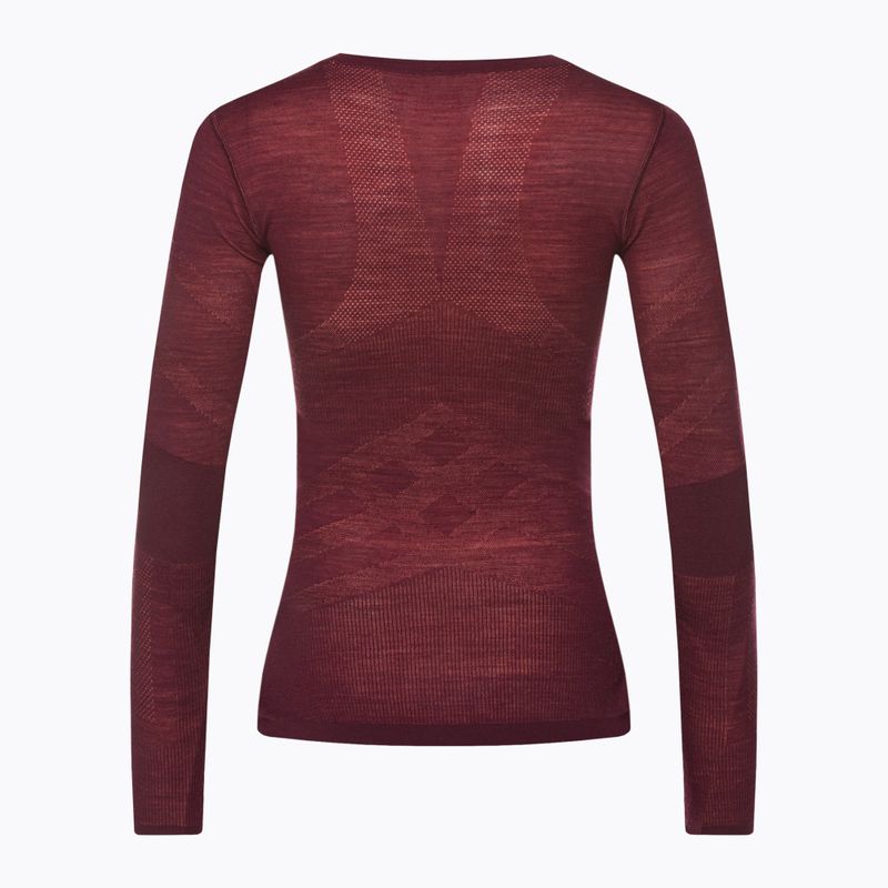 Жіноча термоактивна кофта Smartwool Intraknit Merino 200 Crew black cherry 2