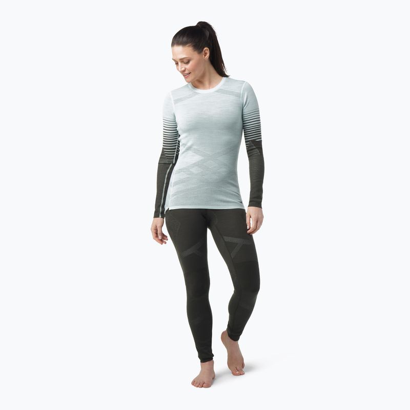 Жіноча термоактивна кофта Smartwool Intraknit Thermal Merino Base Layer Pattern Crew aqua 2