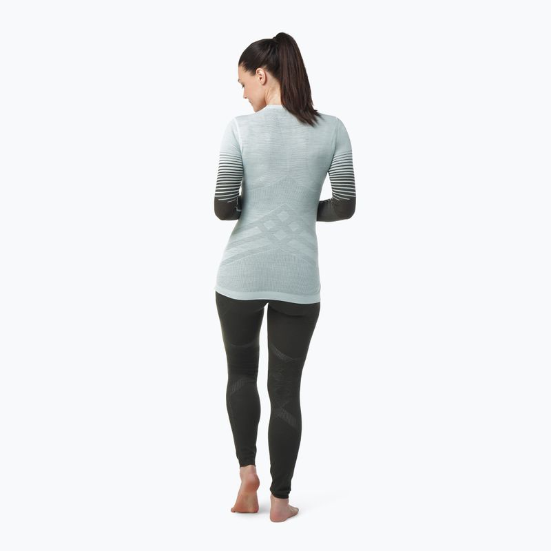 Жіноча термоактивна кофта Smartwool Intraknit Thermal Merino Base Layer Pattern Crew aqua 3