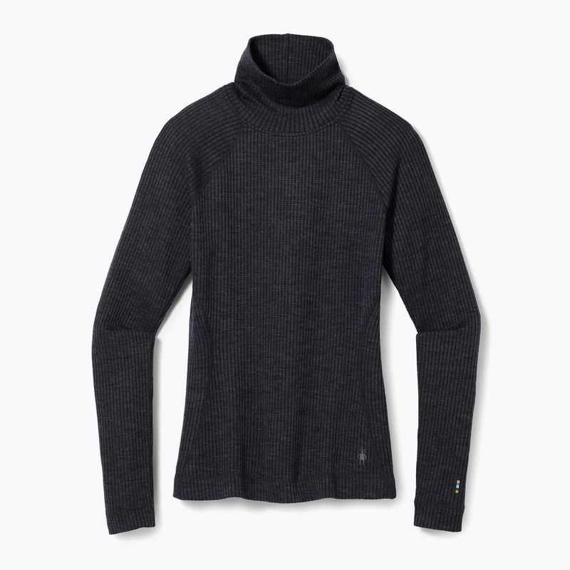 Жіноча термоактивна кофта Smartwool Thermal Merino Rib Turtleneck charcoal heather 4
