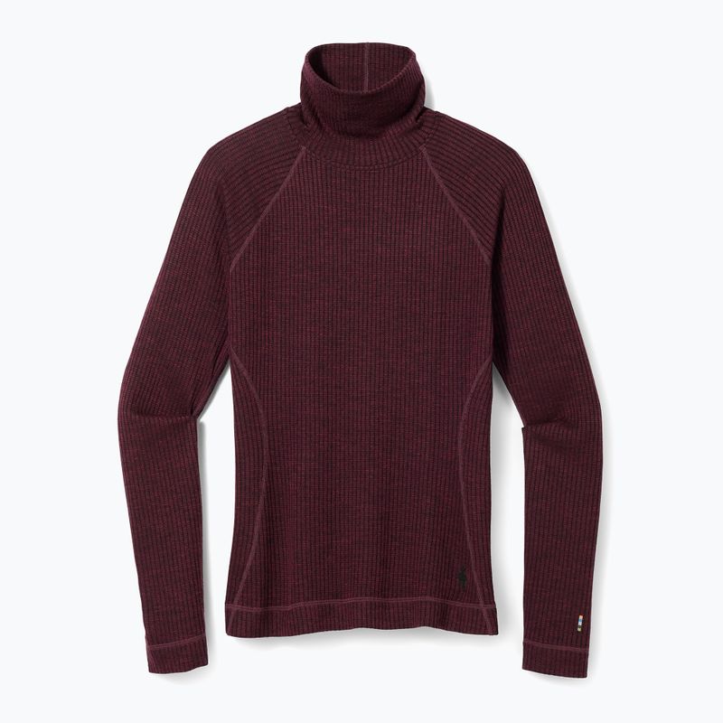 Жіноча термоактивна кофта Smartwool Thermal Merino Rib Turtleneck black cherry heather 4